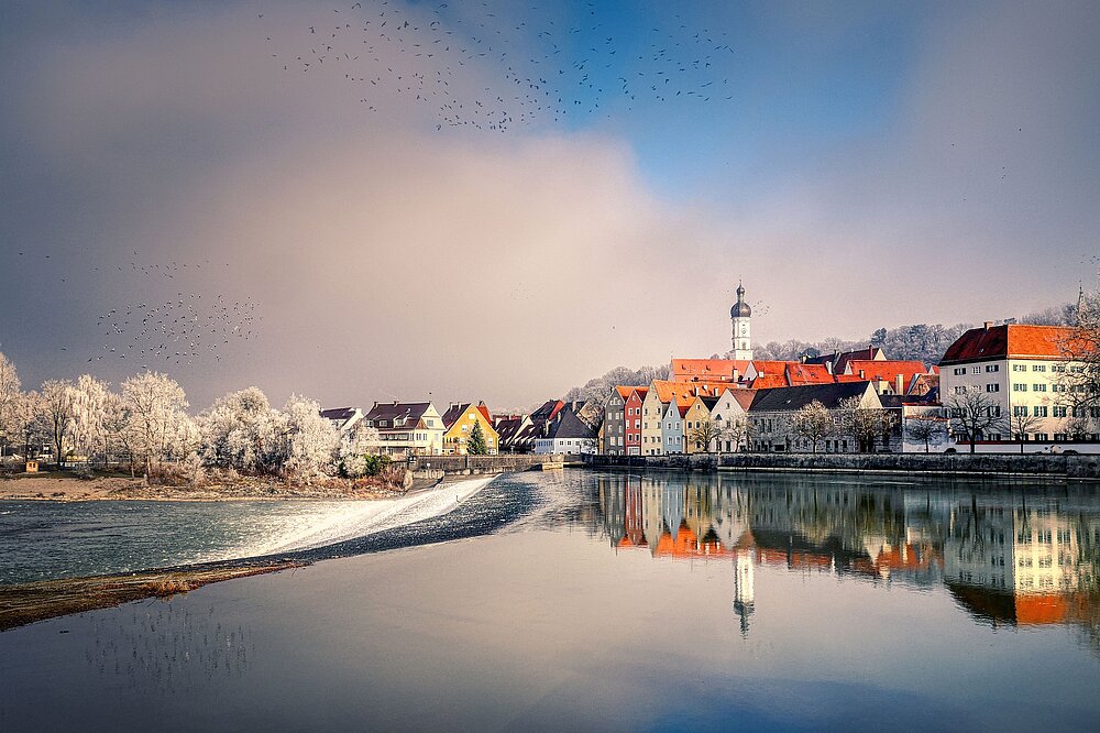 Lechwehr im Winter