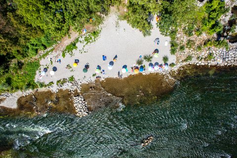 Lechstrand Luftaufnahme