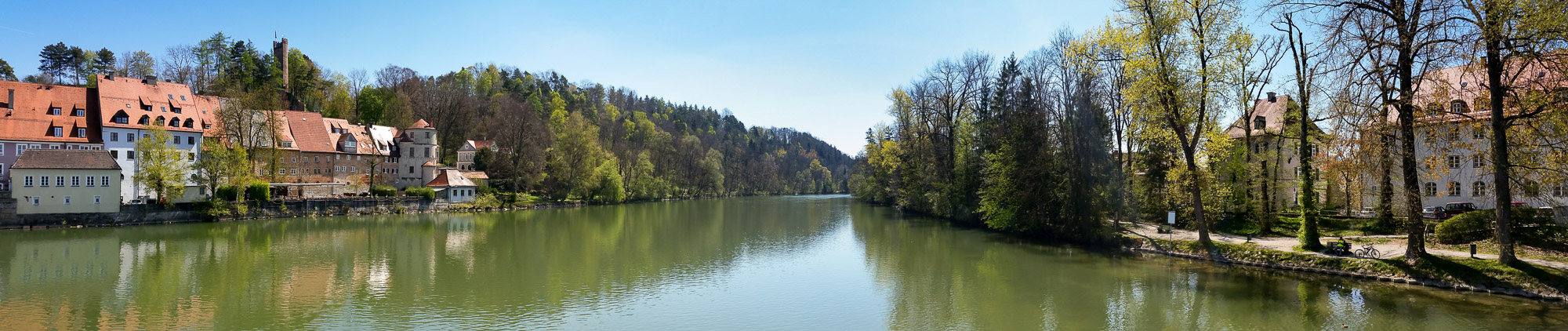 Blick auf den Lech am Lechpark Pössinger Au