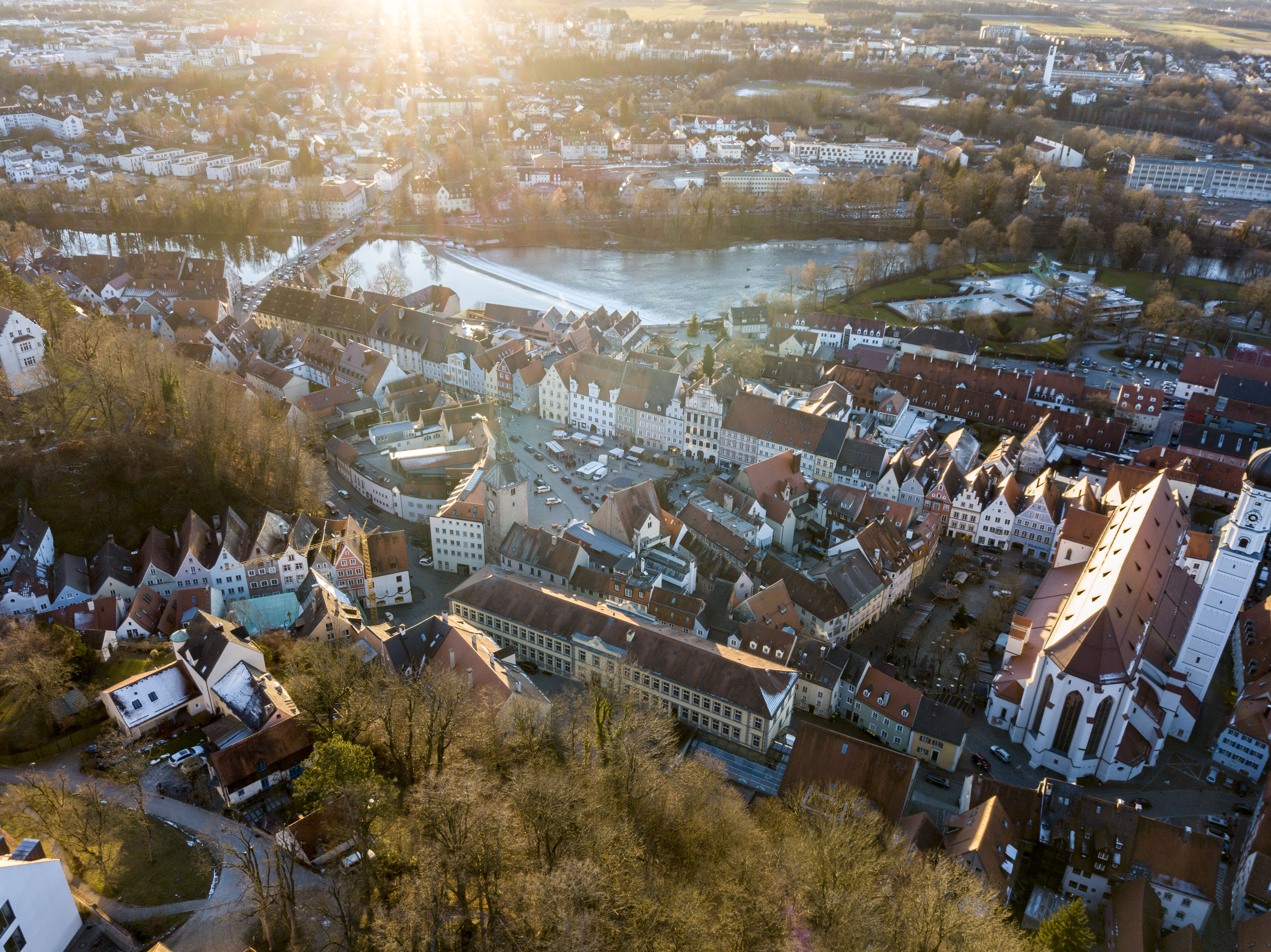 Sonnenuntergang über Landsberg am Lech